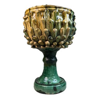 Ceramic Plant Stand by Rocco Condurso, Seminara, Italy, 1980s For Sale