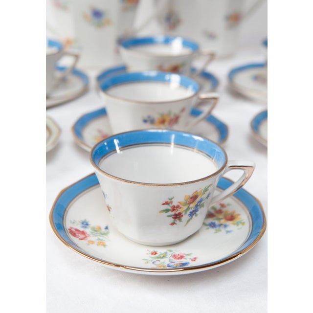Ceramic Porcelain Coffee Service for 10 from Gaucher Blin, Vierzon, France, 1920s-1930s, Set of 23 For Sale - Image 7 of 10