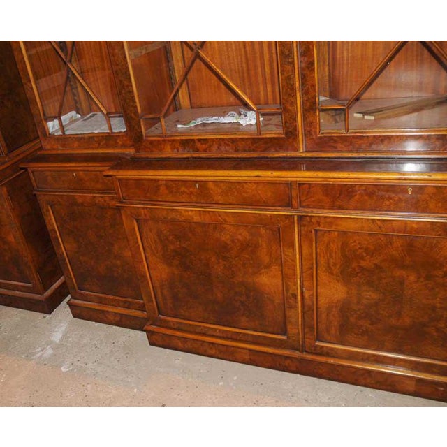 Victorian Walnut Breakfront Bookcase For Sale - Image 17 of 18