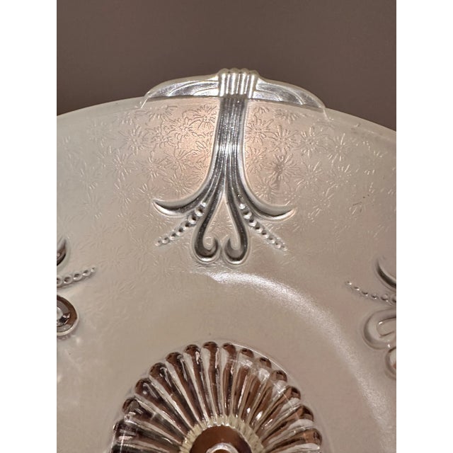 Art Deco Early 20th Century Art Deco Frosted Glass Ceiling Light Shades - a Pair For Sale - Image 3 of 12