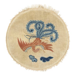 Antique Chinese Peking Circle Wool Rug With Phoenix Motif, by Rug & Kilim, 1920-1929 For Sale