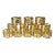 Greek Key Style Brass Napkin Rings Set of 12 For Sale