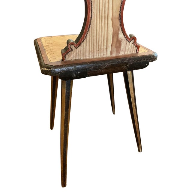 Wood Antique German Folk Art - Mountain Chair For Sale - Image 7 of 9