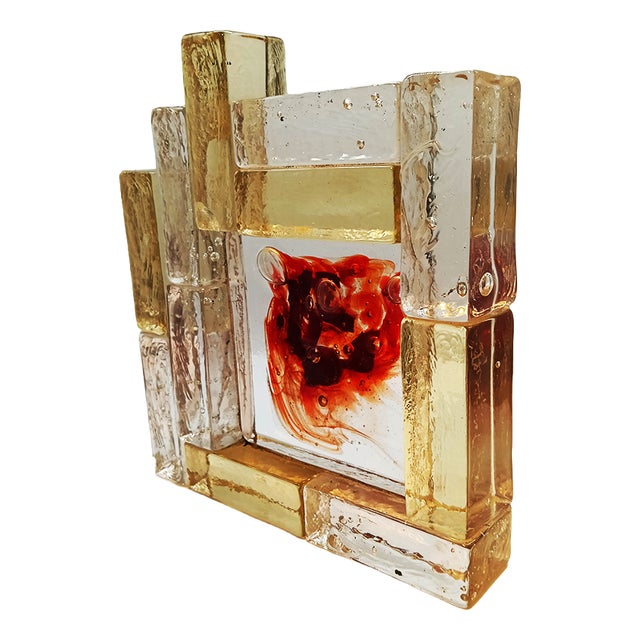 Large Vintage Ashtray in Hand Blown Artistic Murano Glass by Toni Zuccheri, 1950s For Sale