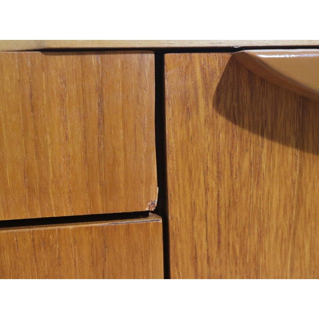 Wood Mid Century Modern Vintage British Teak Sideboard Credenza For Sale - Image 7 of 15