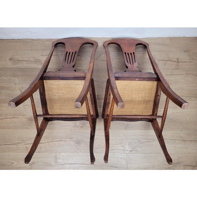 Arts and Crafts Bedroom Chairs, 1940s, Set of 2 For Sale - Image 17 of 18