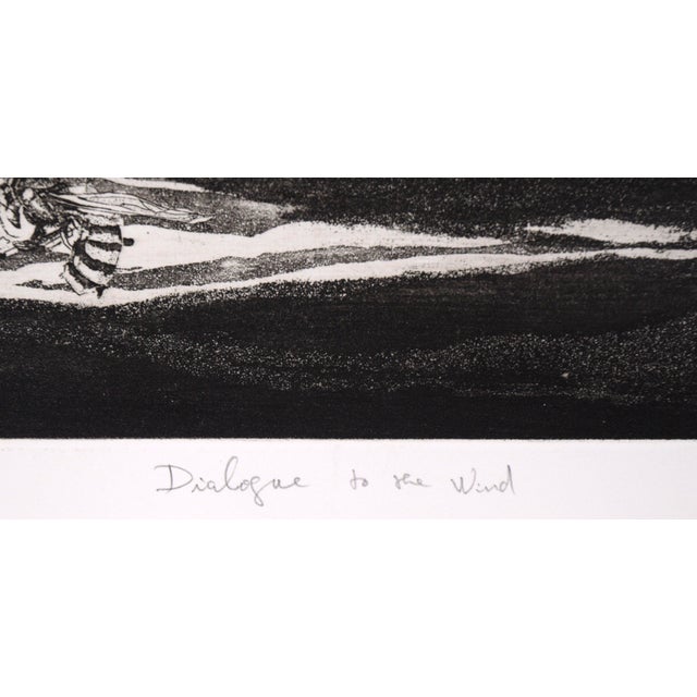 Gray "Dialogue to the Wind" - Intaglio Print by Tomoya Uchida For Sale - Image 8 of 10