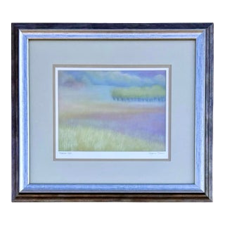 Vintage S. Craver “Morning Light” Tonalist New Mexico Landscape Watercolor Painting, Signed & Framed For Sale