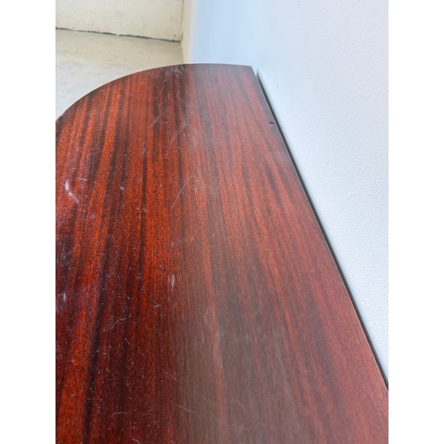 Wood Antique George III Mahogany Demi-Lune Console Table With Drawer For Sale - Image 7 of 13