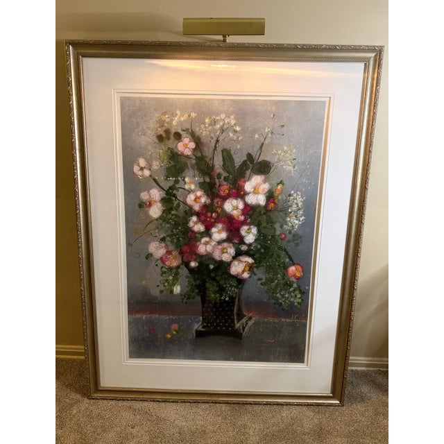 Contemporary Aleah Koury Original Mixed Media Oil Painting 54” Gallery Framed For Sale - Image 3 of 5