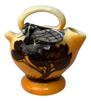 Majolica Cicada Handled Pitcher Sicard