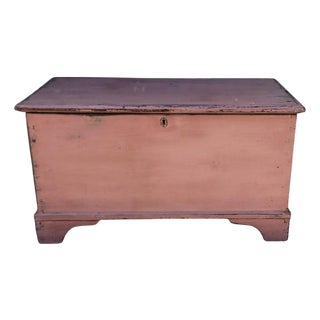 19th Century Original Painted Blanket Chest For Sale