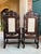 Pair Antique French Arm Chairs Dining Renaissance Carved Oak Bird Black Forest For Sale - Image 12 of 12