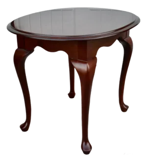Vintage Ethan Allen Quenn Anne Style Oval Cherry Side Table