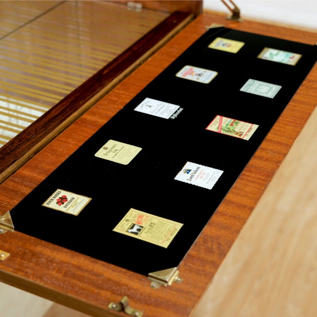 Brown 1950s English Walnut Liquor Cabinet Home Dry Bar For Sale - Image 8 of 12