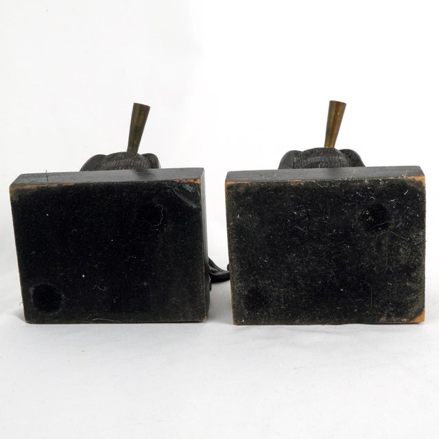 Pair of British Bulldog Churchill Bookends Smoking Cigar - 1940's For Sale - Image 4 of 14