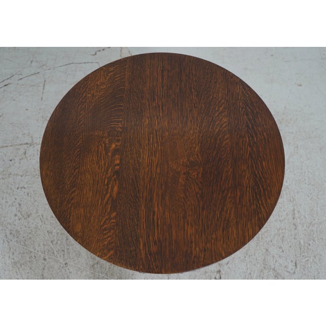 Stickley Stickley Mission Oak Round Lamp Table For Sale - Image 4 of 12
