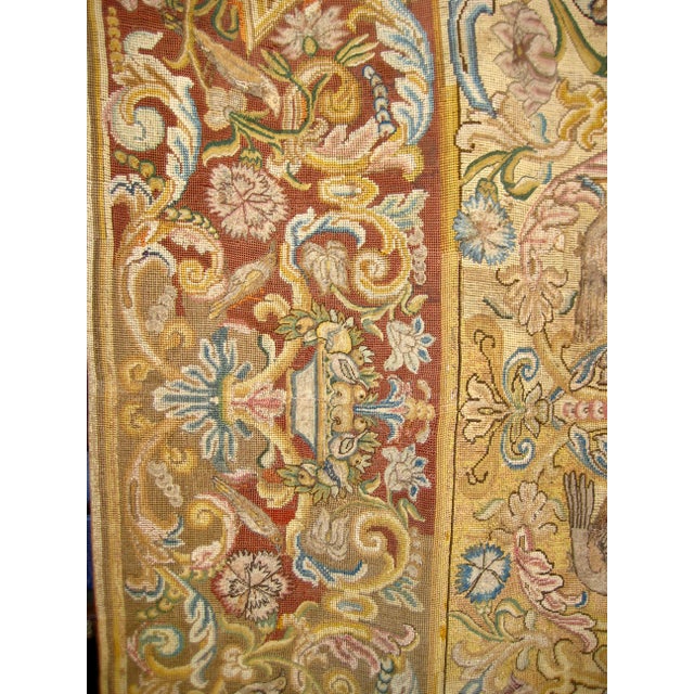 Textile Large Italian Baroque Embroidery 17 Century For Sale - Image 7 of 14