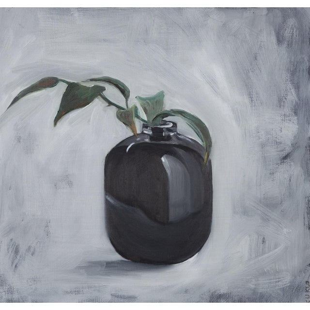 Justyna Kuklo, Black Vase I, 2019, Oil on Canvas For Sale - Image 6 of 6
