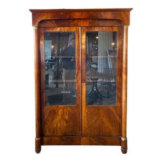 Late 19th Century Empire Style Cabinet Bookcase For Sale