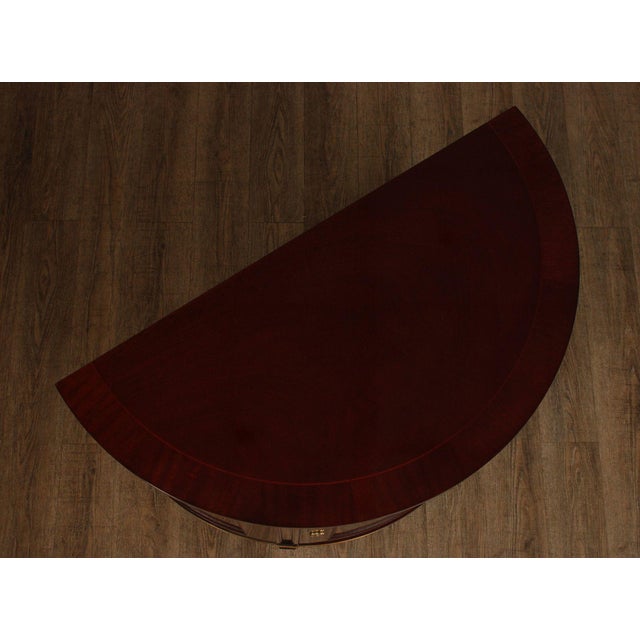 Kindel Winterthur Mahogany Demilune Cabinet For Sale - Image 9 of 12