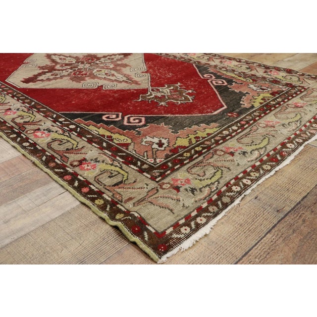 Vintage Turkish Oushak Rug Runner - 03'07 X 11'07 For Sale In Dallas - Image 6 of 8