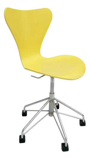 Model 3117 Office Swivel Chair in Yellow by Arne Jacobsen for Fritz Hansen, 1995