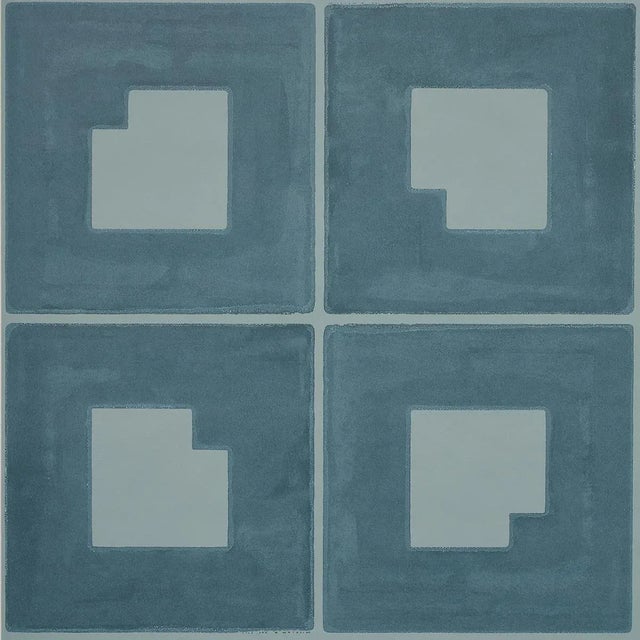 Schumacher x Backdrop Palindrome Wallpaper in Teal For Sale