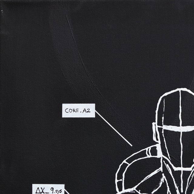 Schematic_17 - Original Contemporary Neo-Expressionist Mixed Media Painting on Canvas by Soren Grau For Sale - Image 4 of 9