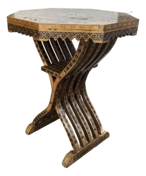 Antique Moroccan Inlaid Stand or Table.