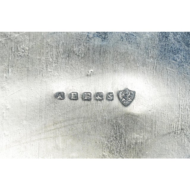 Wedgwood English 19th Century Antique Cheese Tray Dish Porcelain Silverplate Victorian Neoclassical Blue and White Jasperware For Sale - Image 17 of 17