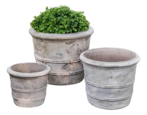 Classic Orangerie Brown Terra Cotta Planters. Set of 3