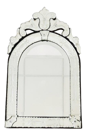Antique Venetian Etched Mirror, 1900s