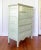 Mint Green Painted Antique Farmhouse Dresser With Beveled Mirror For Sale - Image 4 of 12