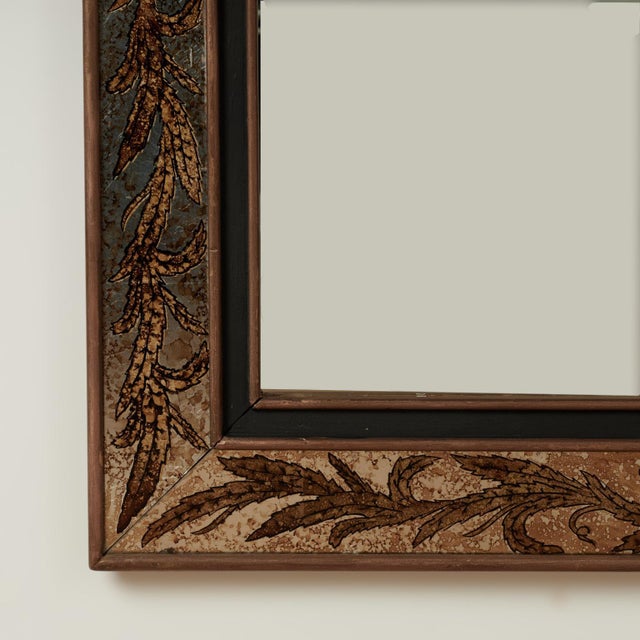 Antique Italian Reverse Painted Wall Mirror For Sale - Image 9 of 12