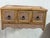 Wood Vintage Rattan Three Drawer Table Top Cabinet For Sale - Image 7 of 9