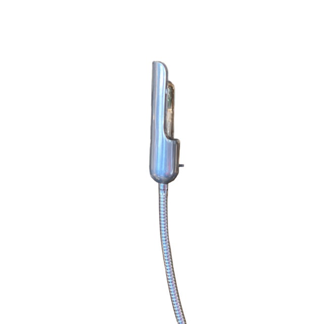 Mid-Century Modern 1970s Chrome Goose Neck Reading Floor Lamp For Sale - Image 3 of 3