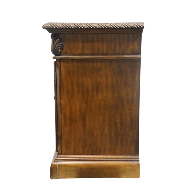 Ashley Furniture Casa Mollino Pecan Rustic European 36" Three Drawer Cabinet Nightstand B543-93 For Sale - Image 11 of 14