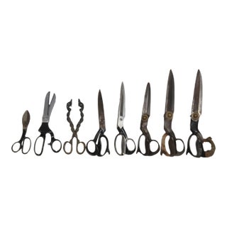 Early 1900s Fabric Tailor Heavy Duty Vintage Collectible Scissors 4577b For Sale