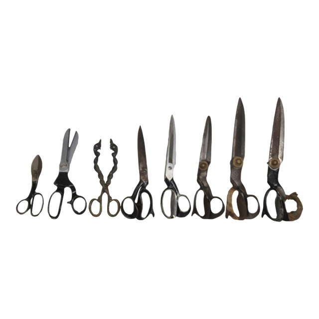 Early 1900s Fabric Tailor Heavy Duty Vintage Collectible Scissors 4577b For Sale