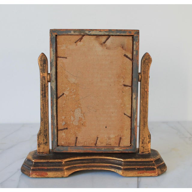 Antique Gilt-Wood Swivel Tabletop Photo Frame For Sale In Milwaukee - Image 6 of 9