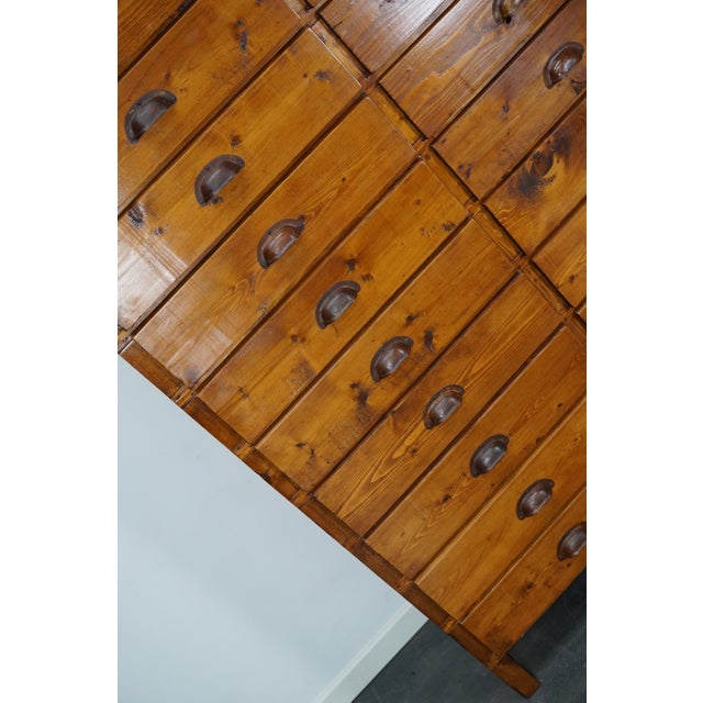 Dutch Pine Industrial Apothecary / Workshop Cabinet, 1950s For Sale - Image 10 of 18
