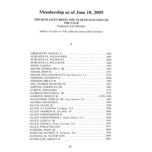2000 - 2009 Racquet & Tennis Club Book for 2005 For Sale - Image 5 of 9
