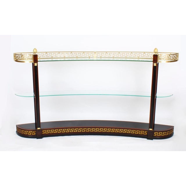 Vintage Versace Ormolu Mounted Curved Glass Display Unit 20th Century For Sale - Image 15 of 16