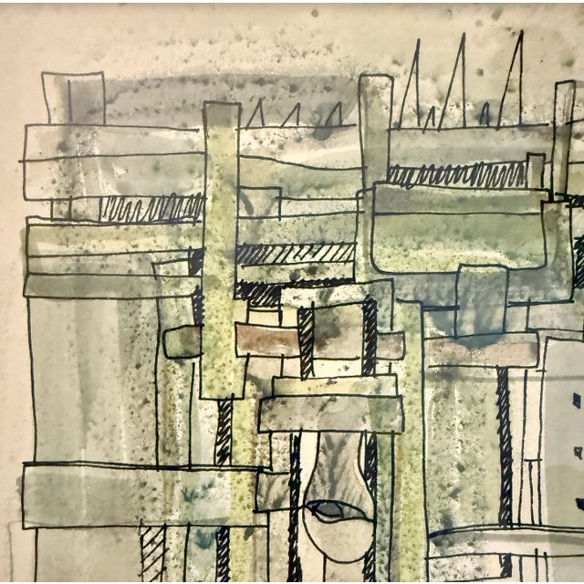 Green Abstract Mixed Media by Klaus Kallenberger 1968 For Sale - Image 8 of 10