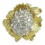 1960s Large Flower Diamond Gold Statement Ring size 6 For Sale