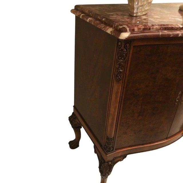 Traditional Italian Rosso Laguna Marble Top Buffet/Sideboard/Credenza, C. 1990s For Sale - Image 10 of 16