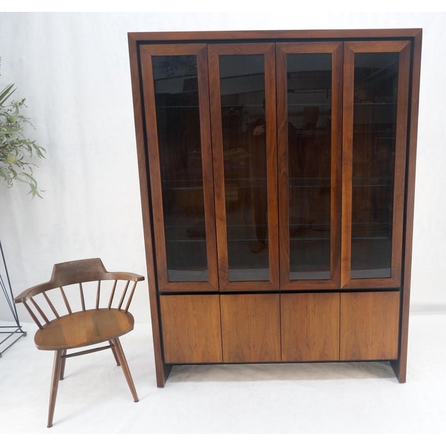 Mid-Century Modern Mid Century Modern 4 Doors Walnut Lighted Hatch Milo Baughman atr. Drawers For Sale - Image 3 of 5