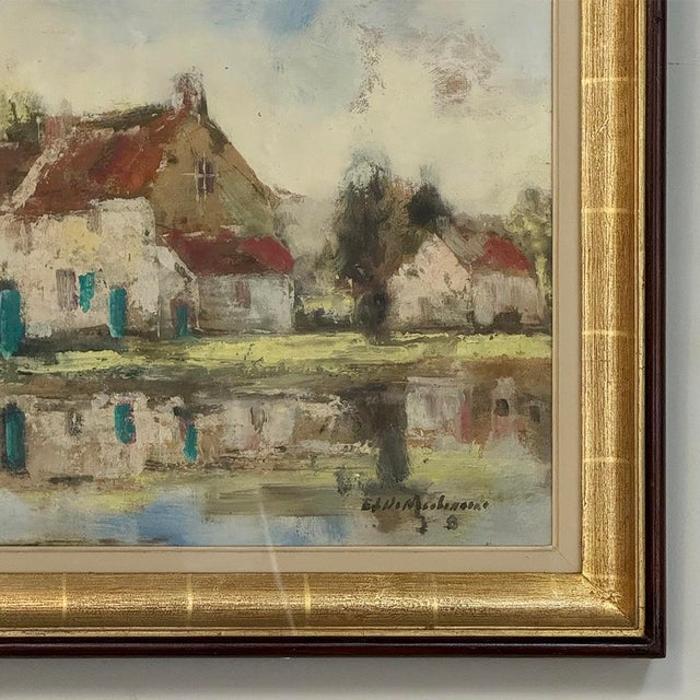 Framed Oil Painting on Canvas by Edmond De Meulenaire (1884–1963) For Sale - Image 10 of 15