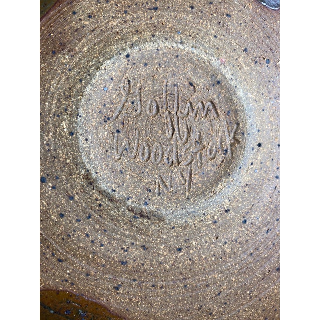 Modern Ceramic Bowl, Hand-Crafted, Glazed, 1960s For Sale In Miami - Image 6 of 6